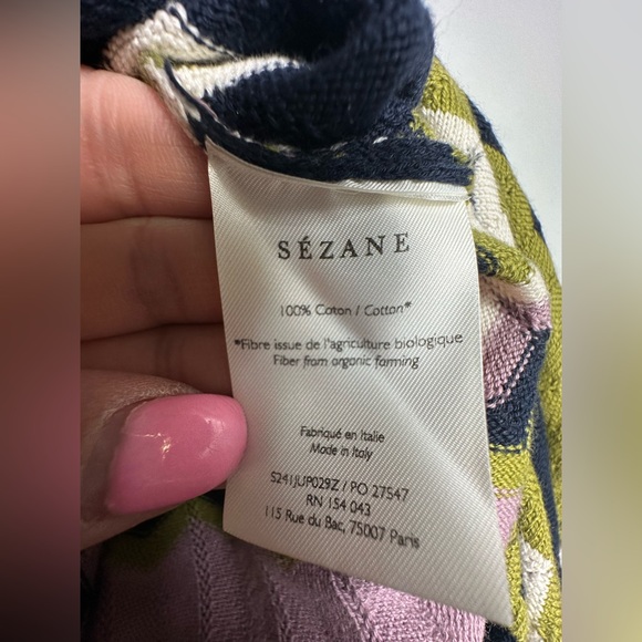 NEW SEZANE Parniane Striped Knit Midi Cotton Skirt  Dress Size Medium - Picture 14 of 15